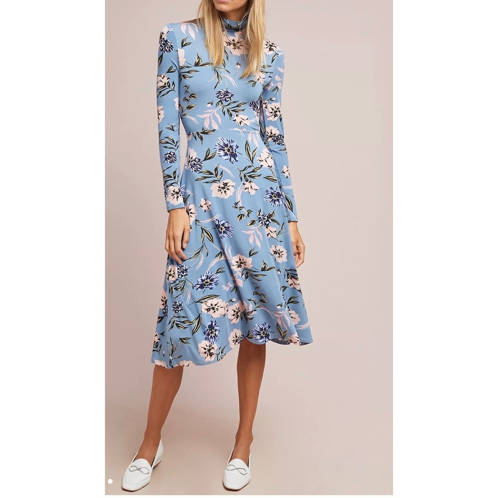 NWT Yumi Kim Women Wild Flower Turtleneck Dress Medium Fit and Flare Cottagecore